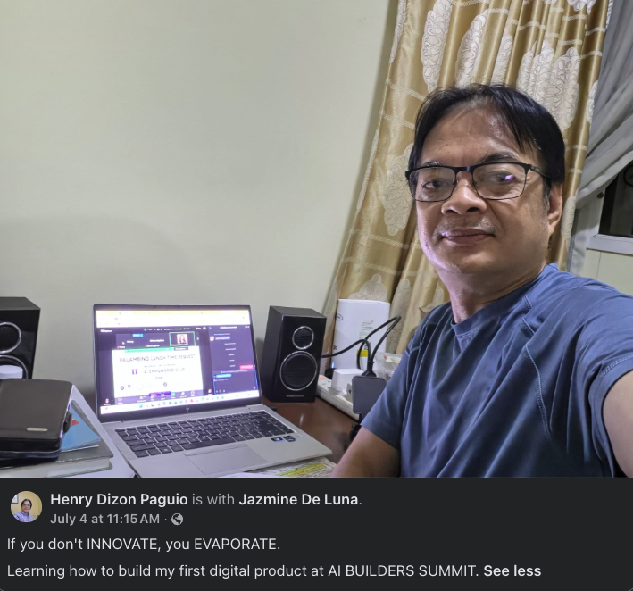 Testimonial from Henry Dizon Paguio